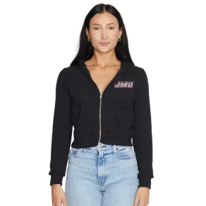 JMU Waffle Knit Zip Up Hoodie