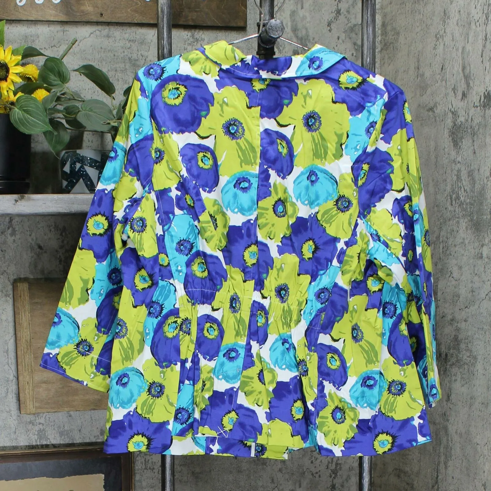Joan Rivers Plus Size Floral Bouquet 3/4 Sleeve Jacket