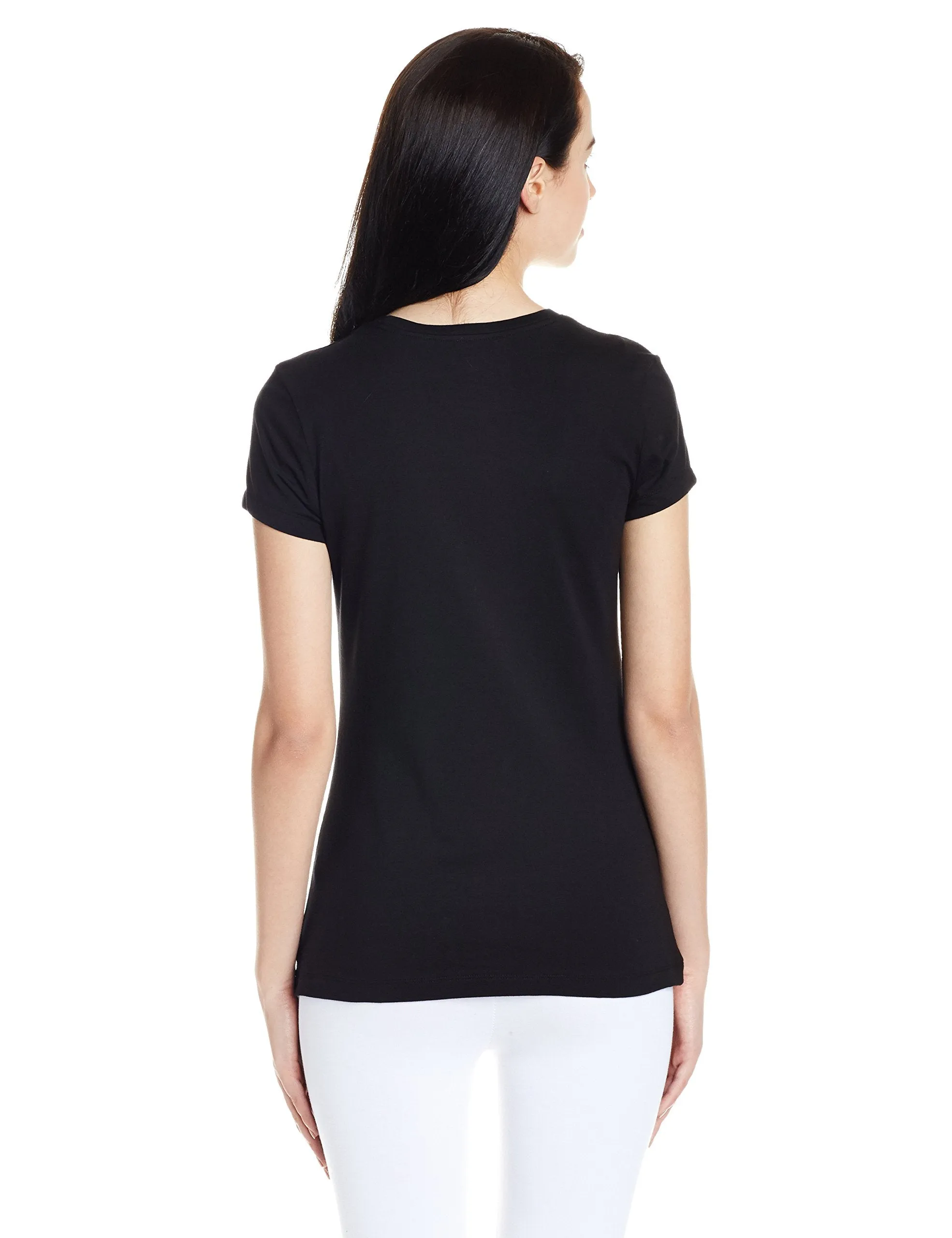 Jockey Women's Cotton Round Neck T-Shirt (1515-0105-BLACK_Black_Medium)