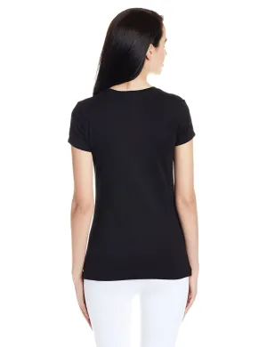 Jockey Women's Cotton Round Neck T-Shirt (1515-0105-BLACK_Black_Medium)
