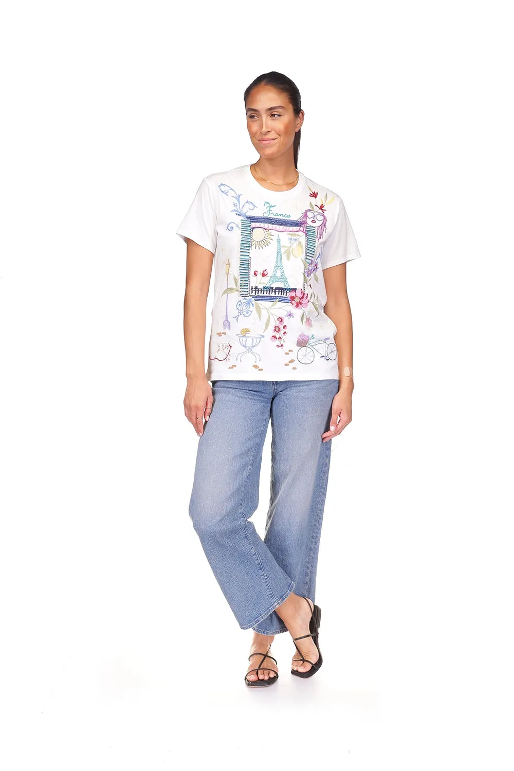 Johnny Was Crew Neck Tee - Paris J12225-3