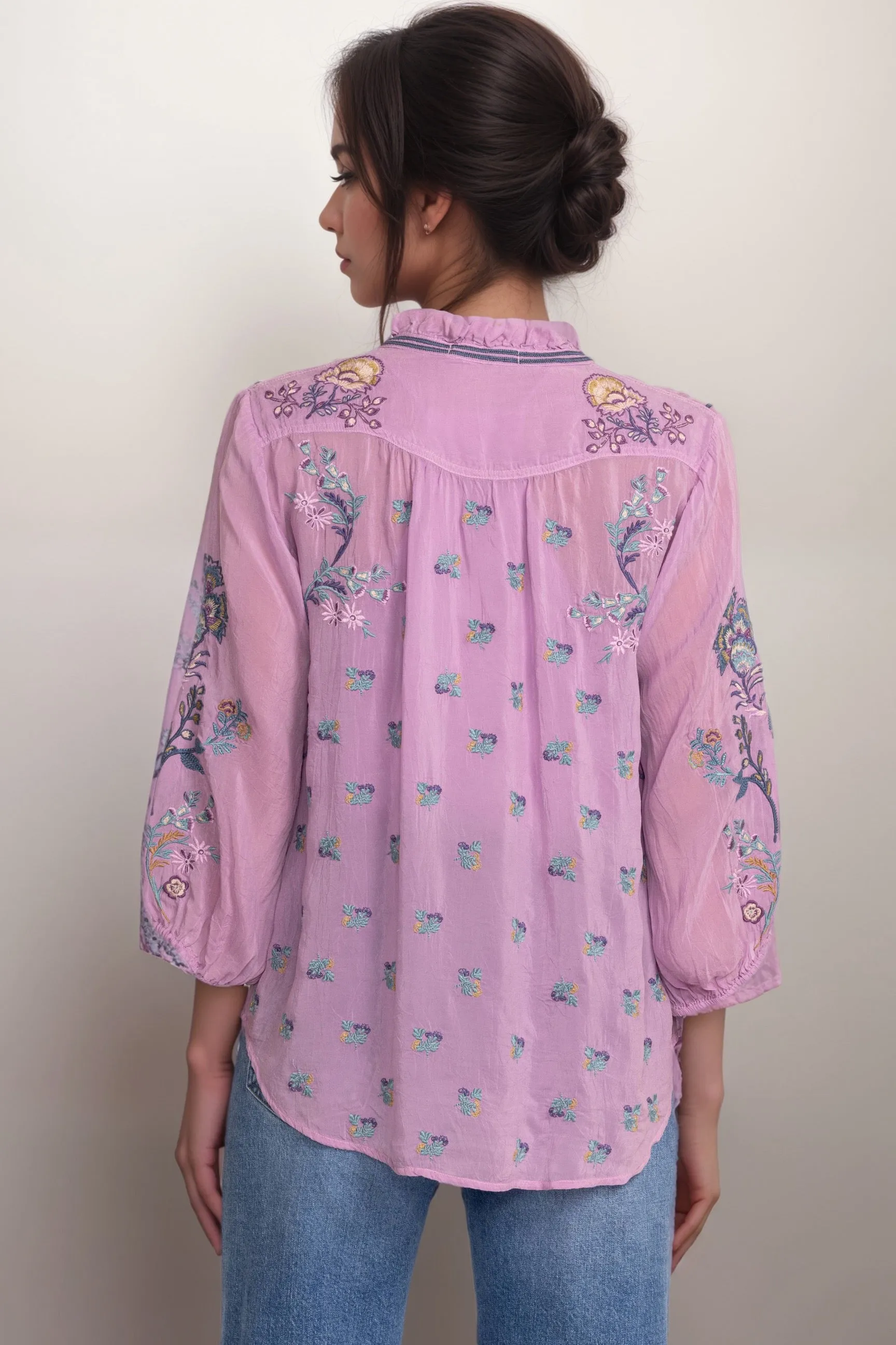 Johnny Was Lilac Medina Blouse C16324-7P Petites