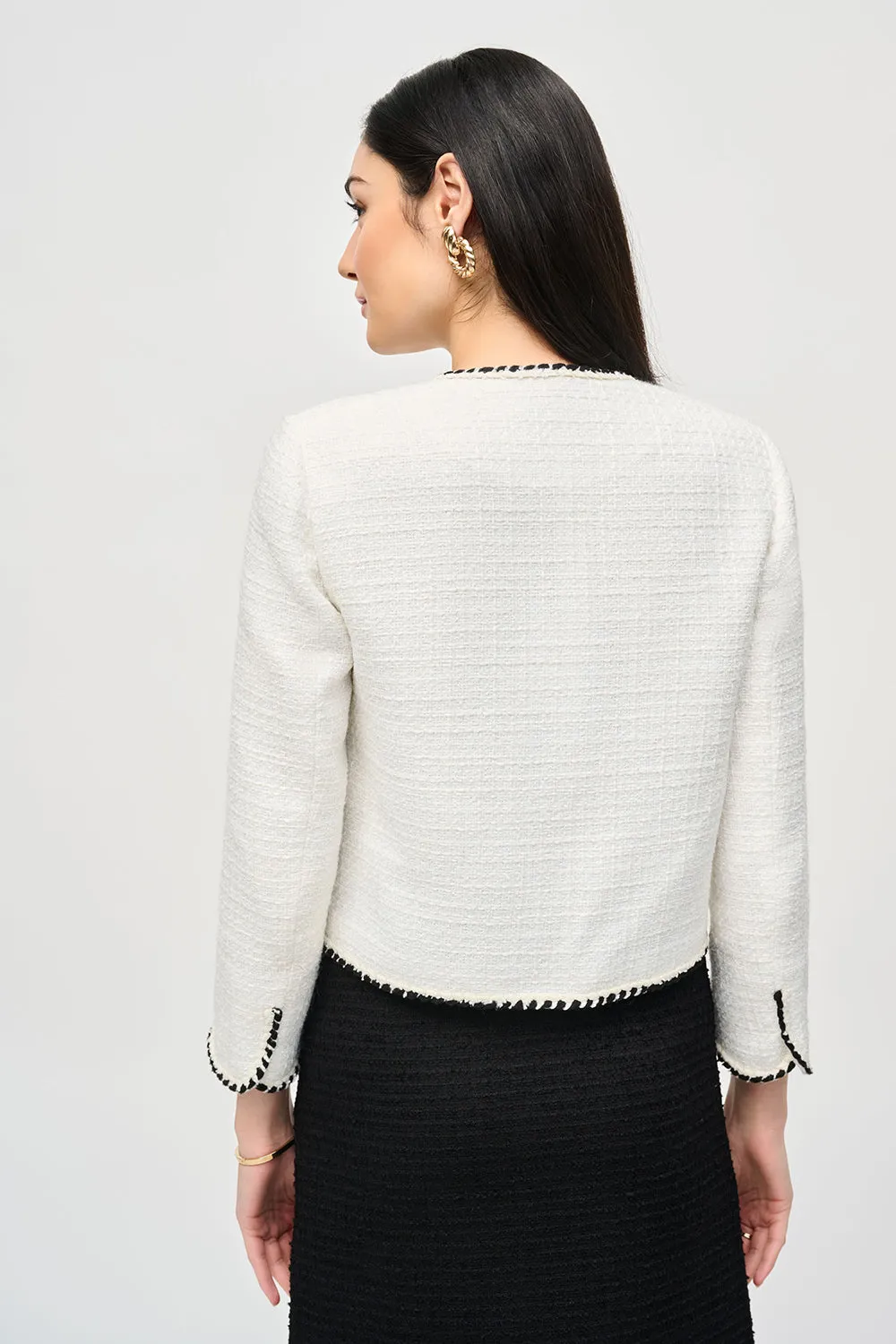 Joseph Ribkoff Bouclé Jacket With Contrast Trim Jr243911