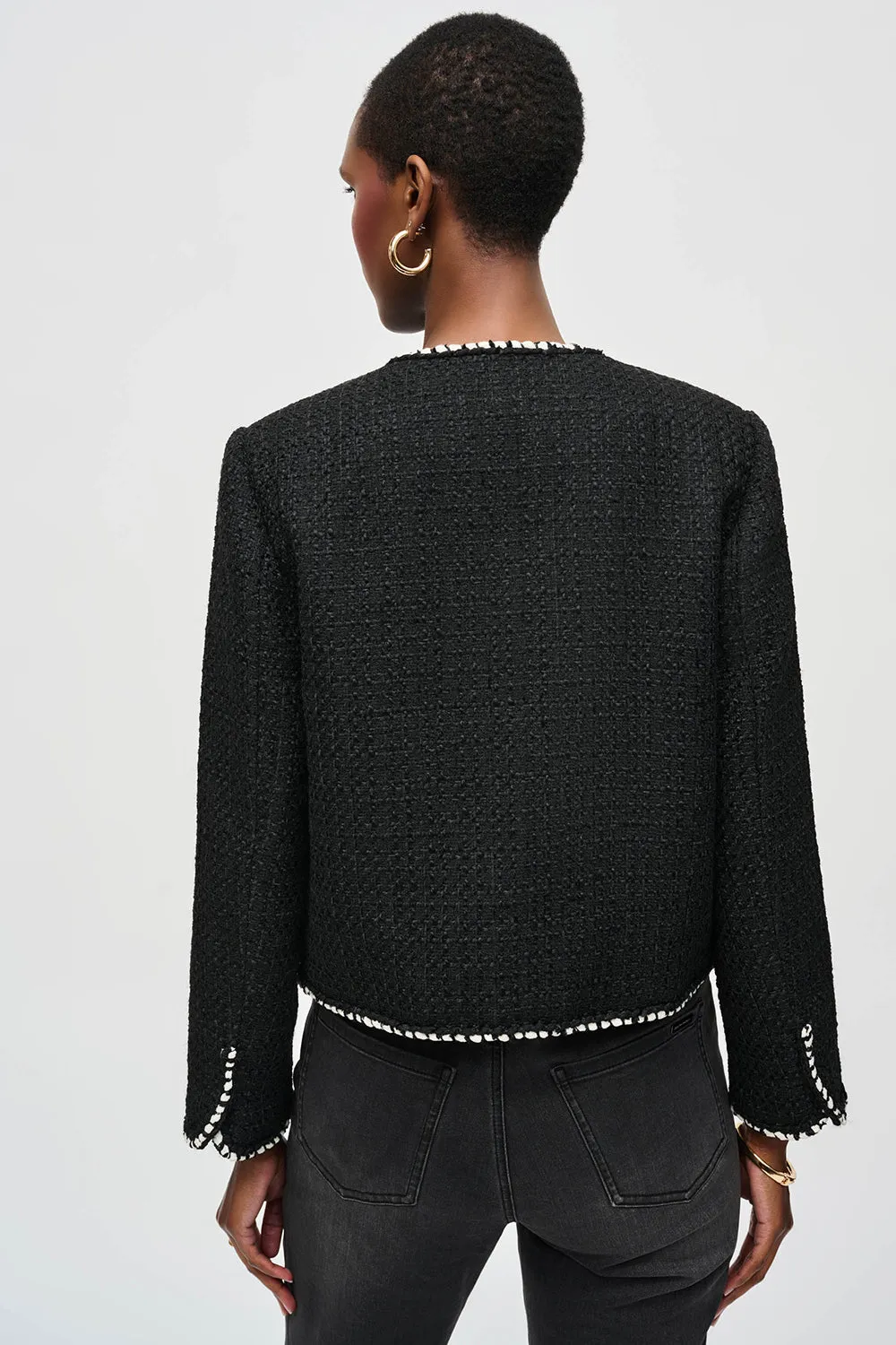 Joseph Ribkoff Bouclé Jacket With Contrast Trim Jr243911