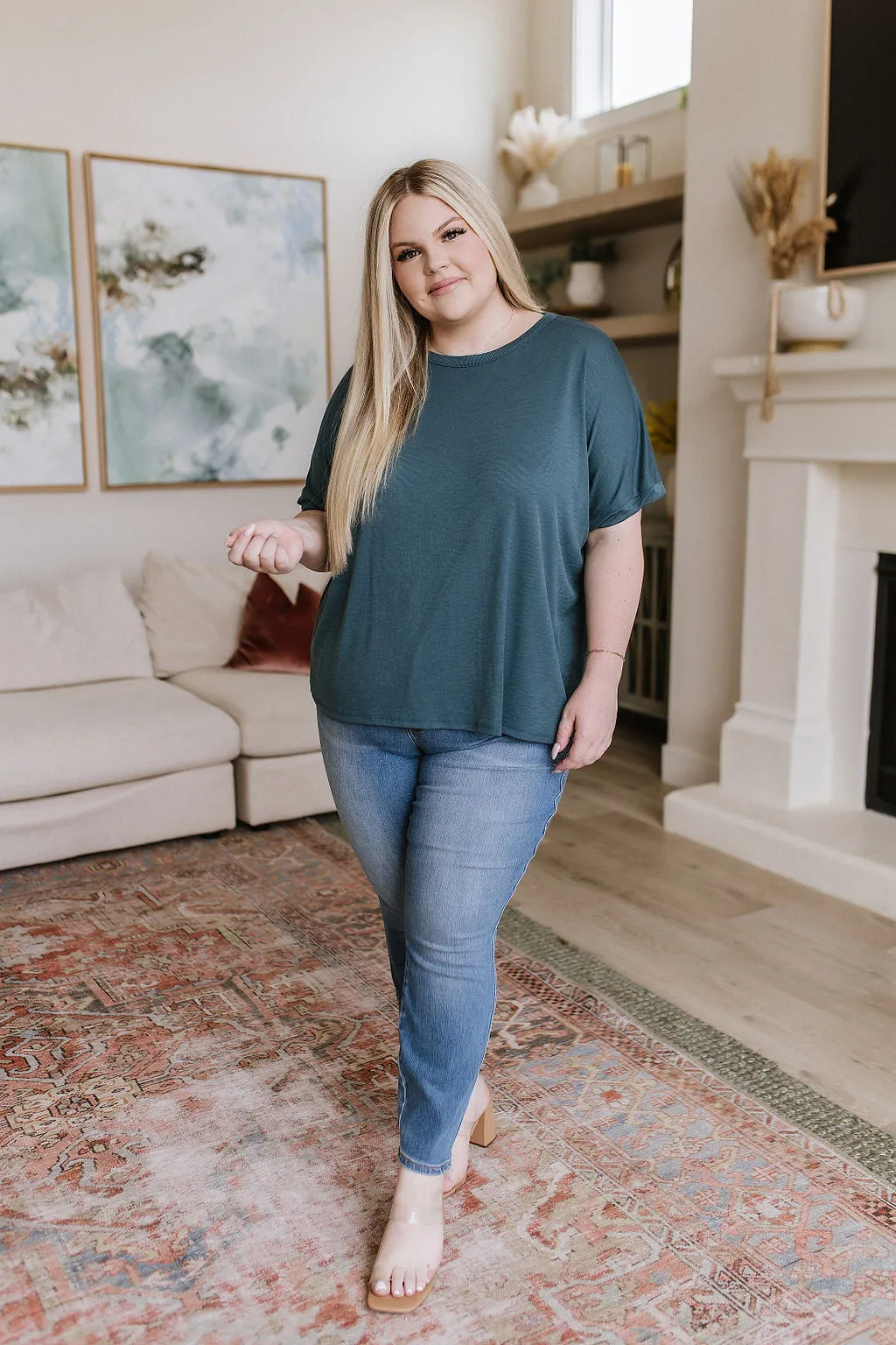 JUDY BLUE Betsy High Rise Control Top Shield Pocket Skinny Jeans