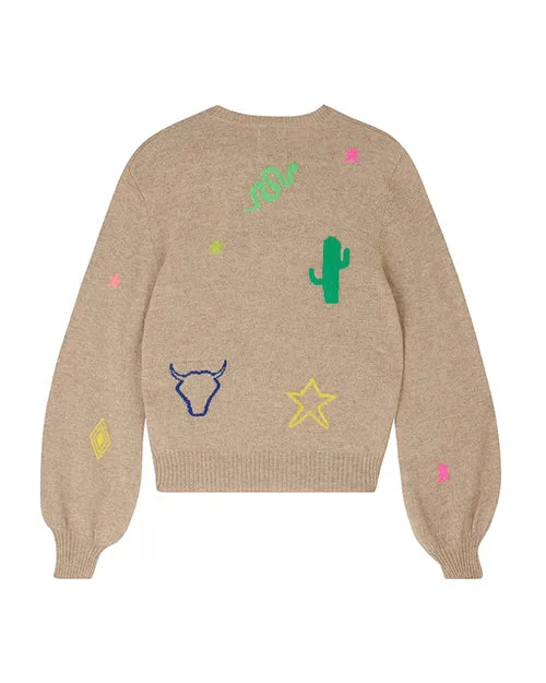 JUMPER 1234 | Cashmere Cowboy Icon Crew Sweater | Organic Light Brown