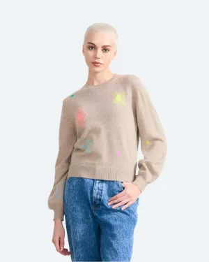 JUMPER 1234 | Cashmere Cowboy Icon Crew Sweater | Organic Light Brown