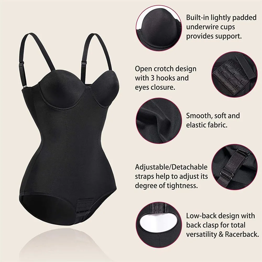 Junlan Shapewear Dress Backless with Built-in Bra