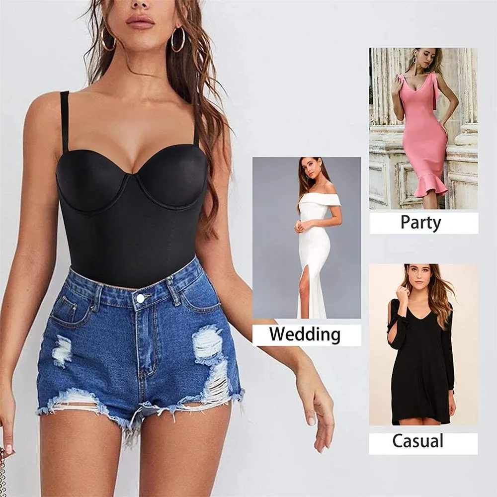 Junlan Shapewear Dress Backless with Built-in Bra