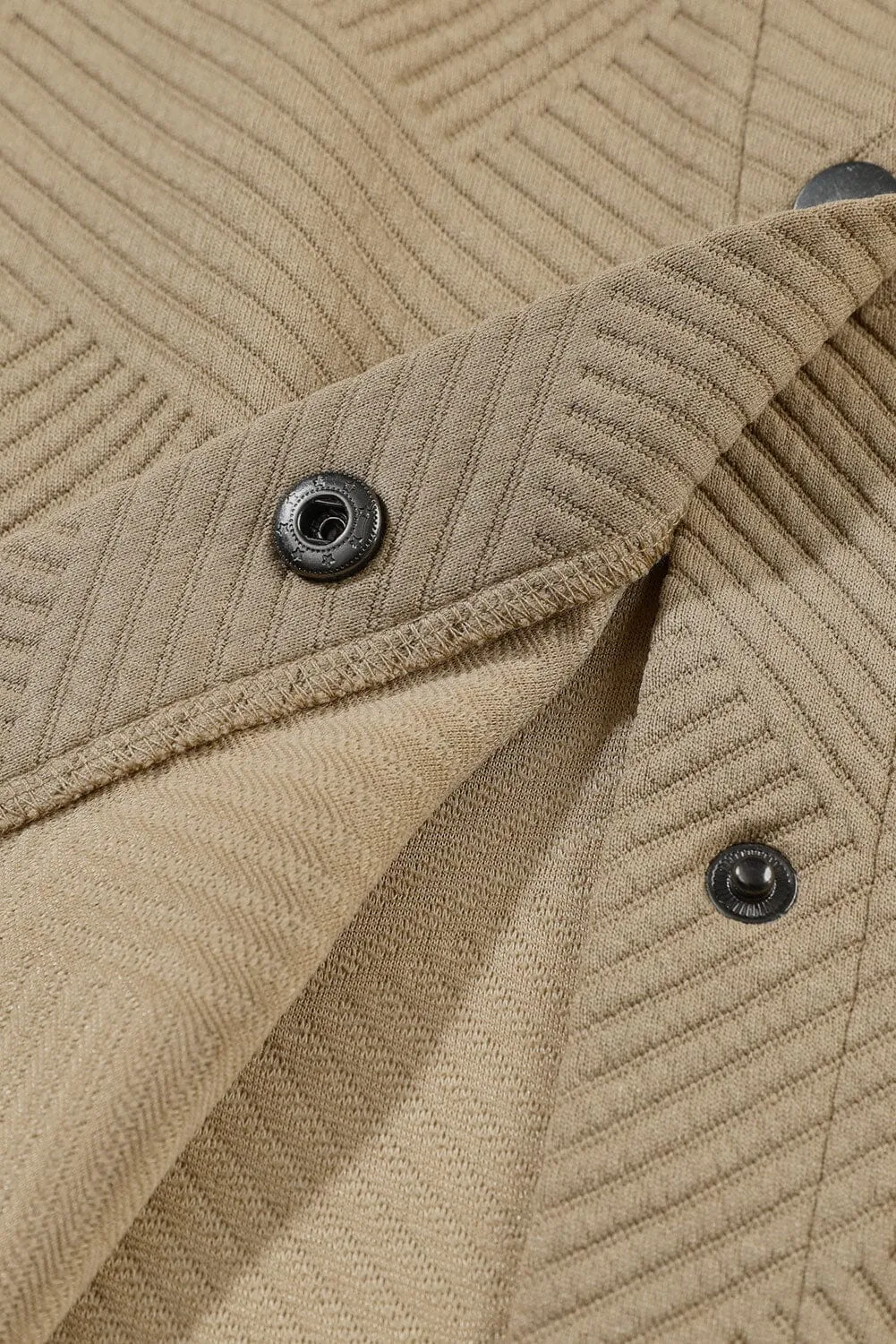 KaleaBoutique Solid Textured Flap Pocket Buttoned Shacket