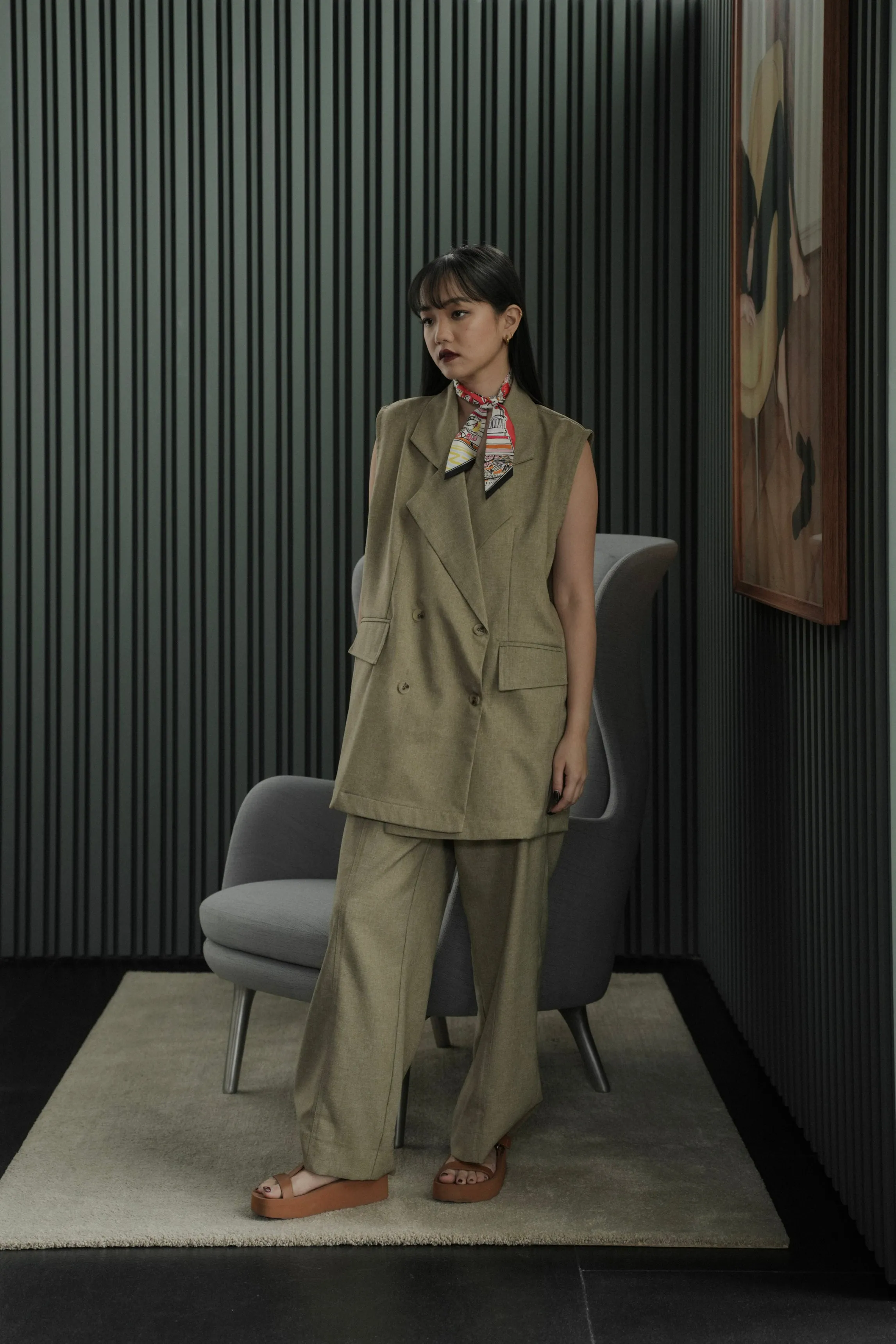 KANA BLAZER IN EUCALYPTUS