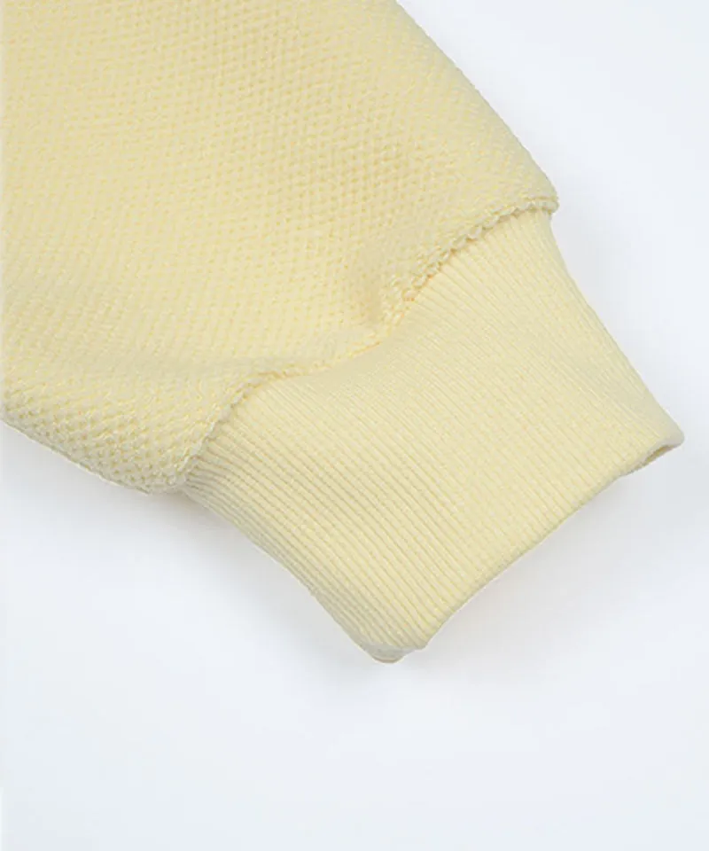 KANDINI French Terry 2-Way Zip-Up - Lemon