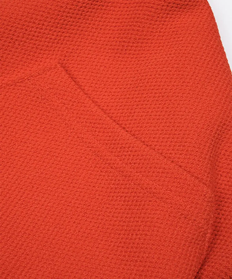 KANDINI French Terry 2-Way Zip-Up - Red