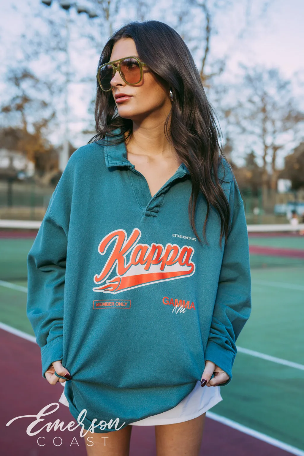 Kappa Vintage Oversized Collared Crew