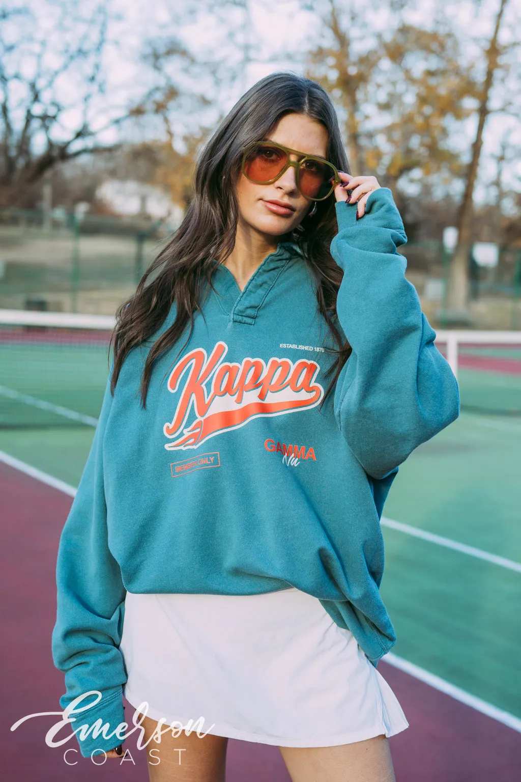 Kappa Vintage Oversized Collared Crew