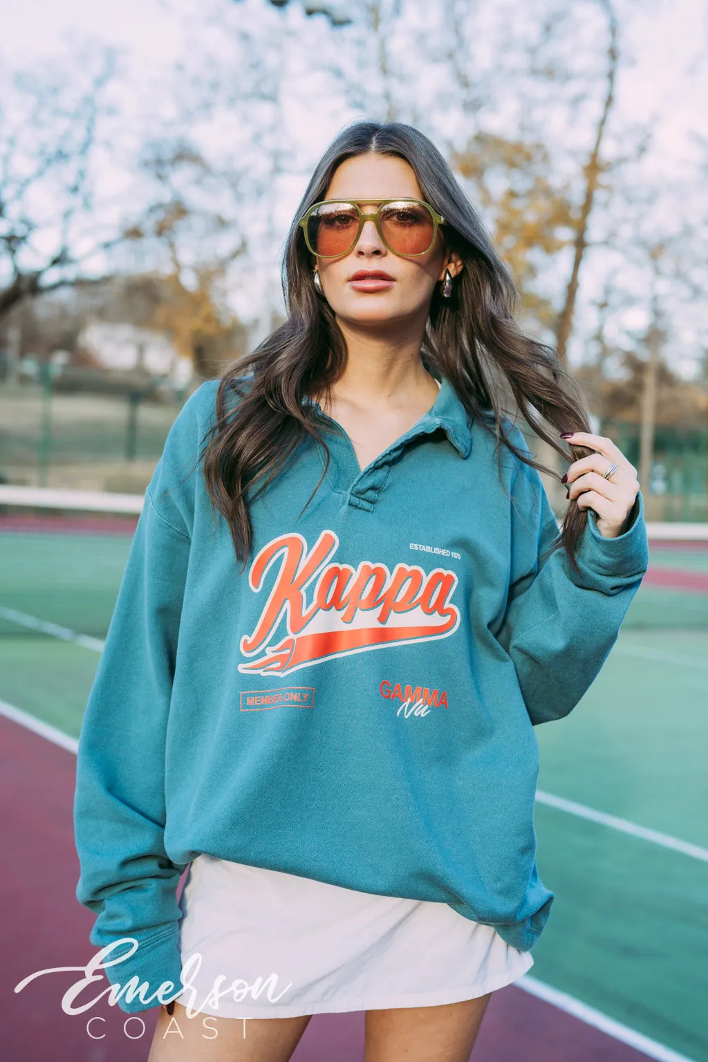 Kappa Vintage Oversized Collared Crew