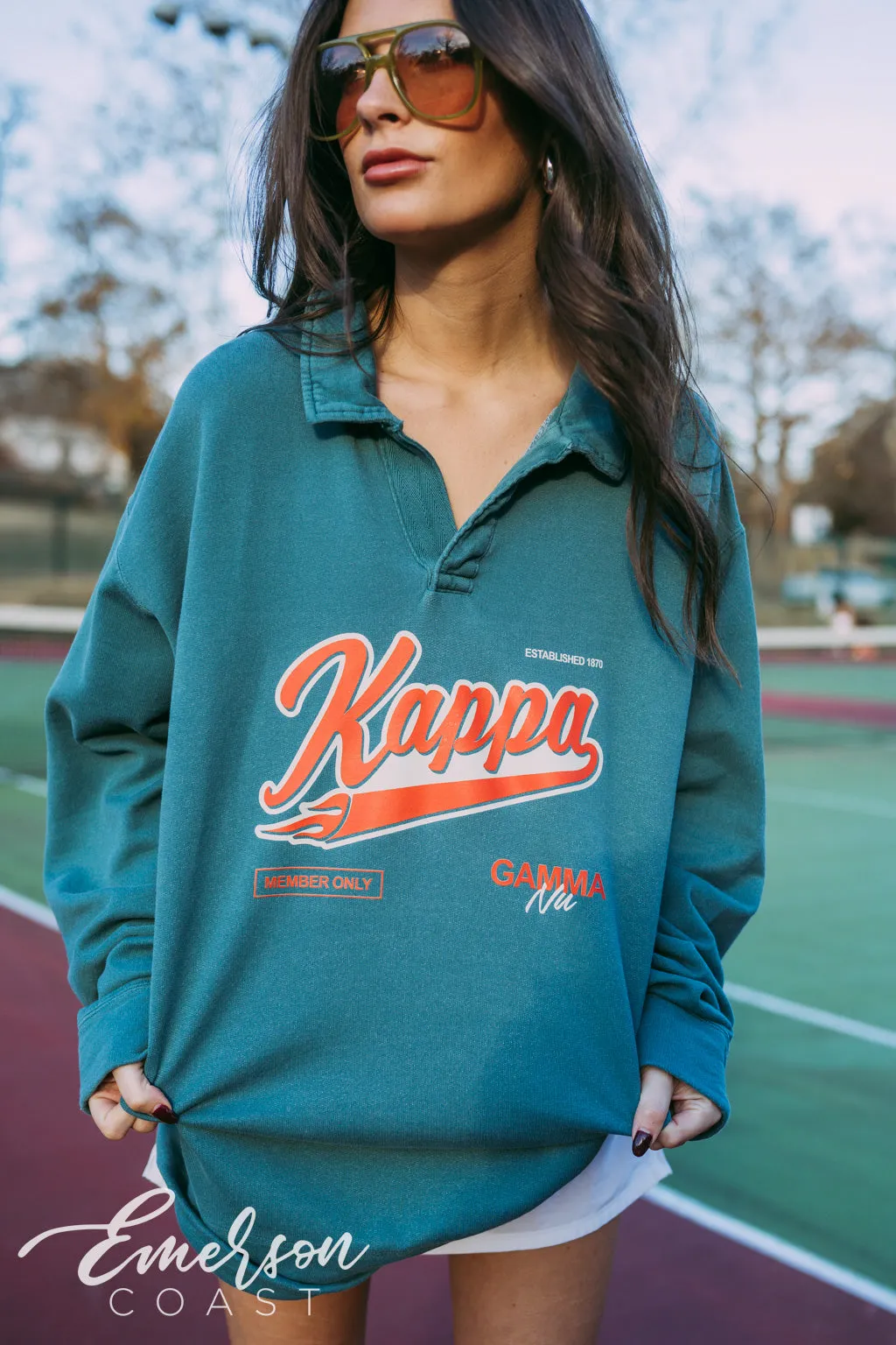 Kappa Vintage Oversized Collared Crew