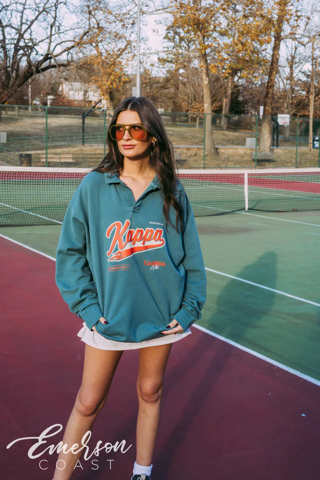 Kappa Vintage Oversized Collared Crew