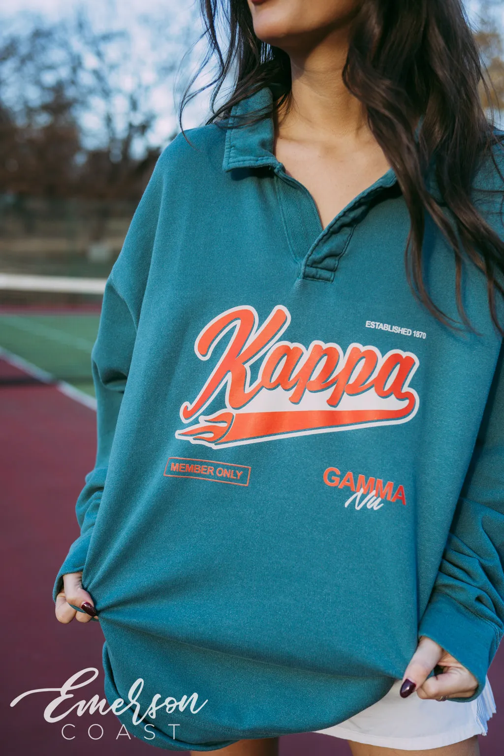 Kappa Vintage Oversized Collared Crew