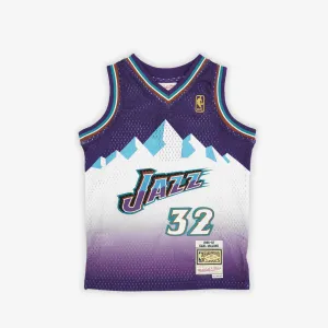 Karl Malone Utah Jazz 96-97 HWC Youth Swingman Jersey - Purple