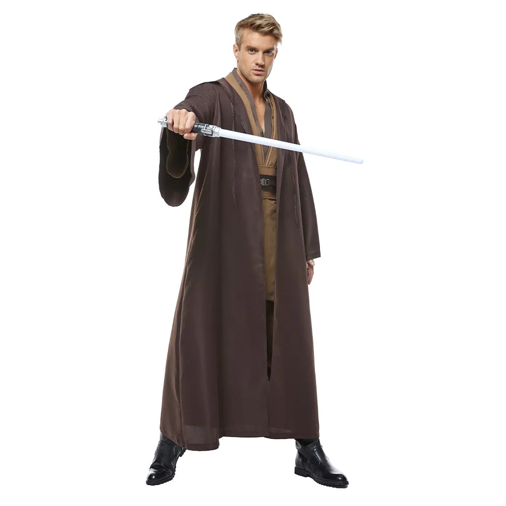 Kenobi Jedi TUNIC Cosplay Costume Brown Version