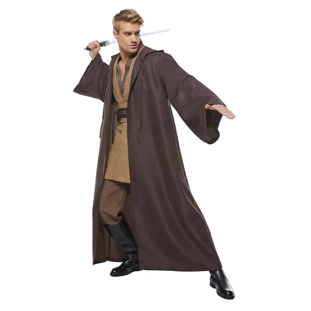 Kenobi Jedi TUNIC Cosplay Costume Brown Version