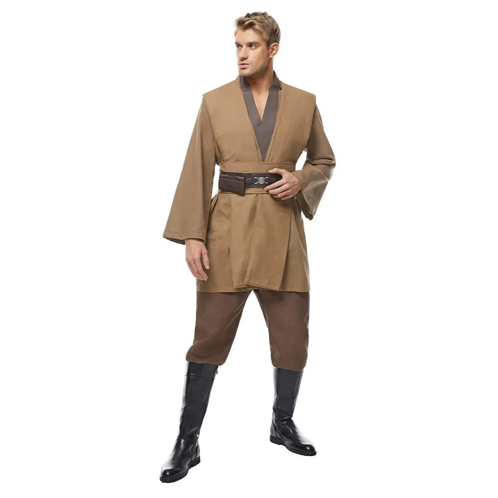 Kenobi Jedi TUNIC Cosplay Costume Brown Version