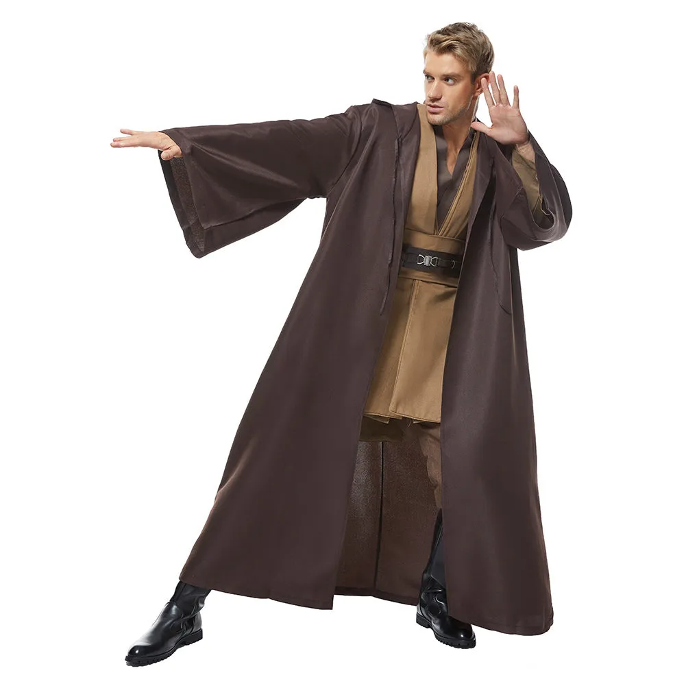 Kenobi Jedi TUNIC Cosplay Costume Brown Version