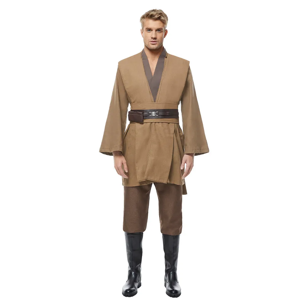 Kenobi Jedi TUNIC Cosplay Costume Brown Version