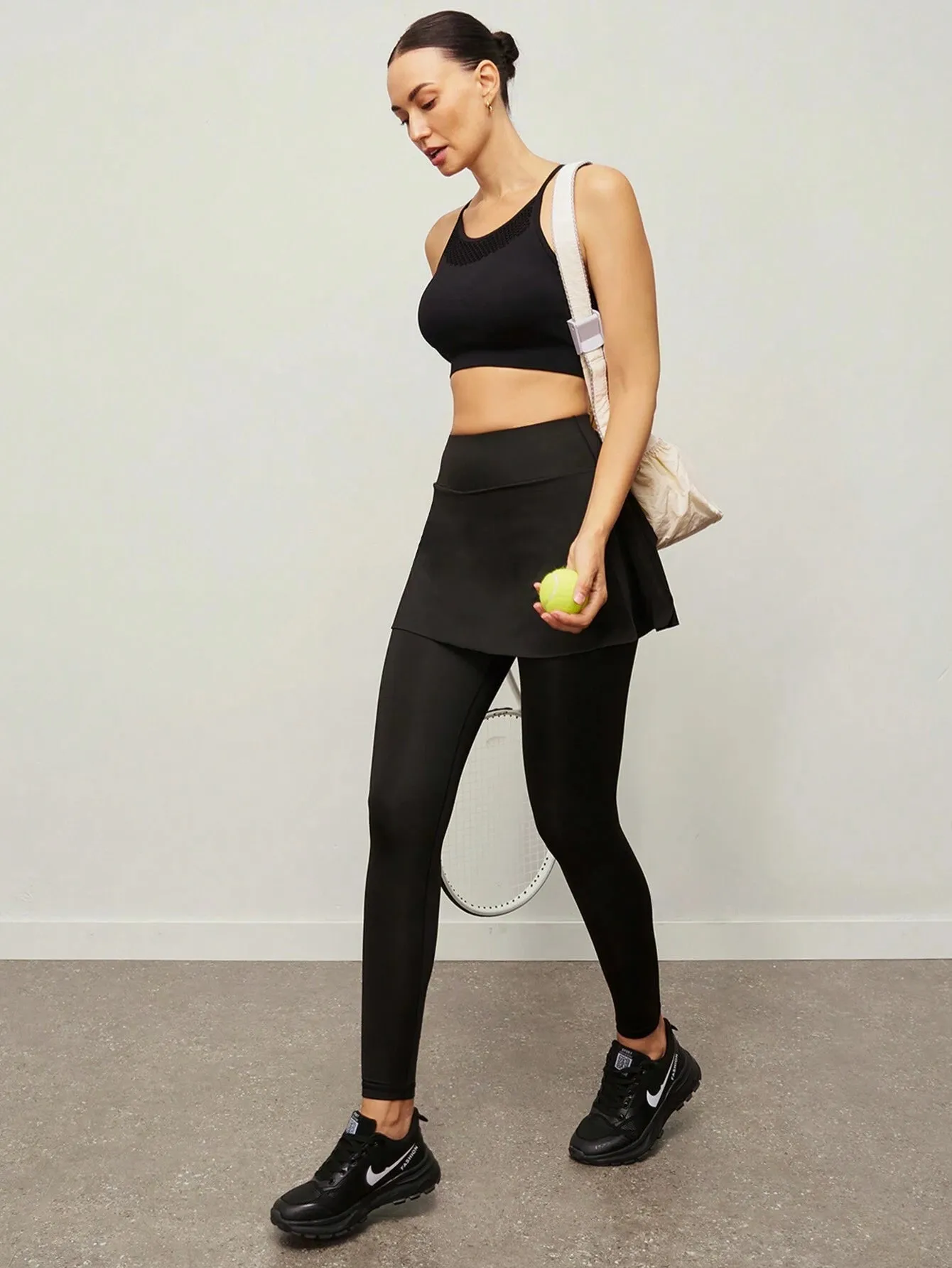 Knee Length Skirt With Built-In Leggings