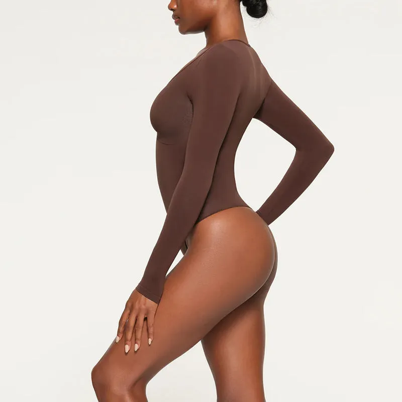 Knit Long Sleeve Bottom Shirt Bodysuit