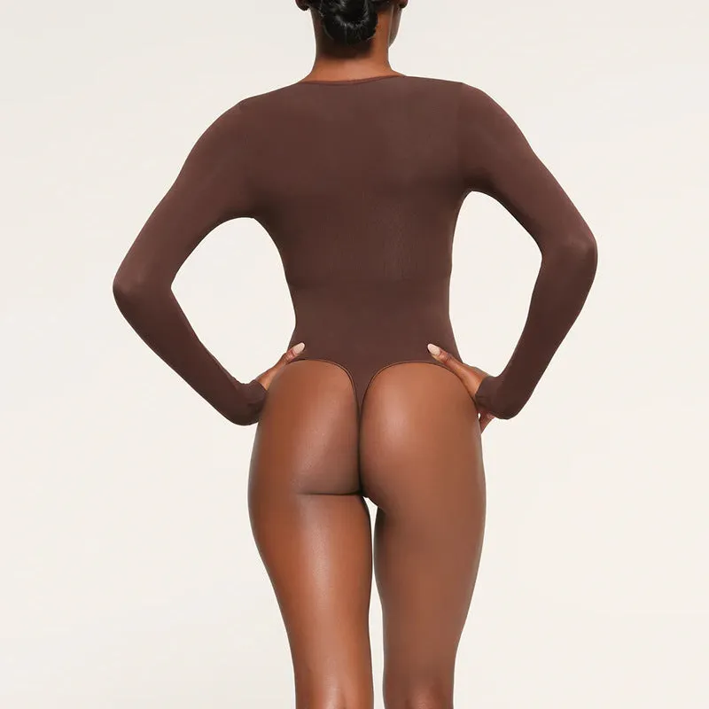 Knit Long Sleeve Bottom Shirt Bodysuit