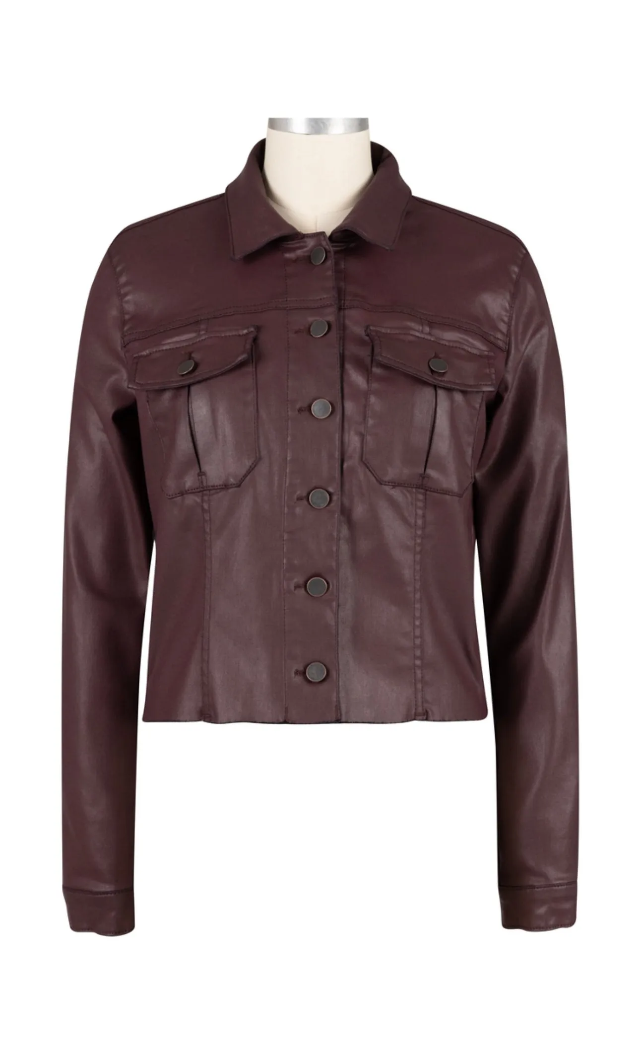 Kut from the Kloth Kara Cropped Jacket in Bordeaux