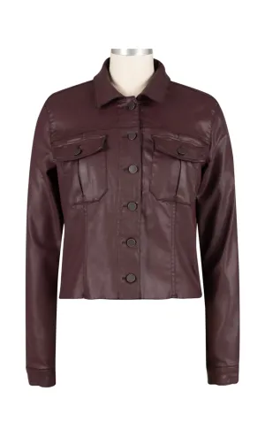Kut from the Kloth Kara Cropped Jacket in Bordeaux