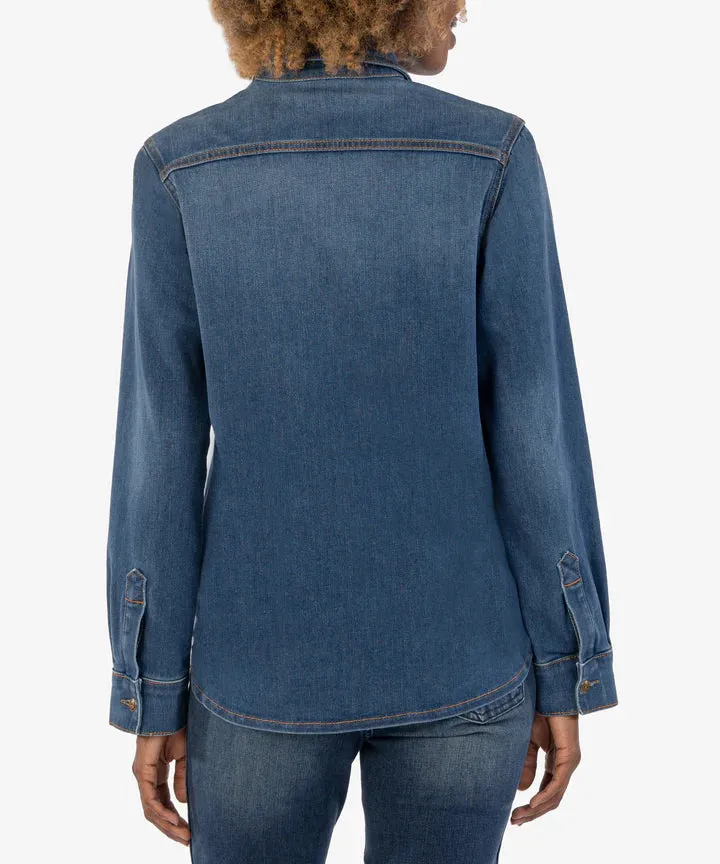 Kut From the Kloth Romy Shirt in Bursting Wash