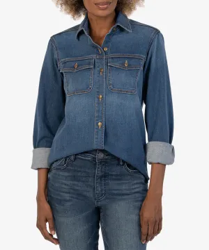 Kut From the Kloth Romy Shirt in Bursting Wash