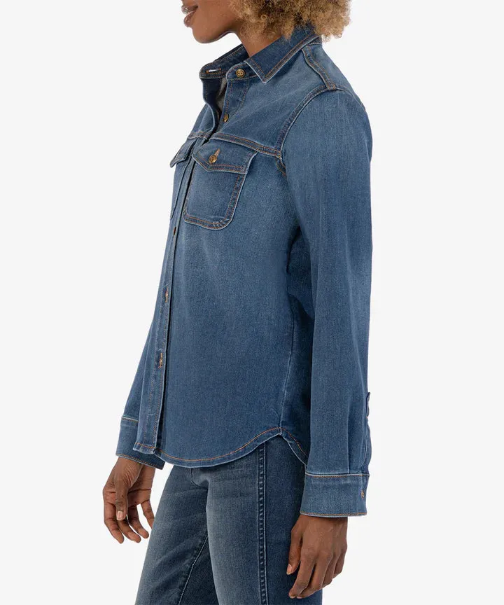 Kut From the Kloth Romy Shirt in Bursting Wash