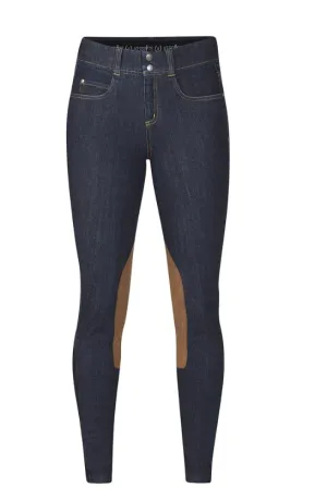 Ladies Kerrits Stretch Denim Knee Patch Breech