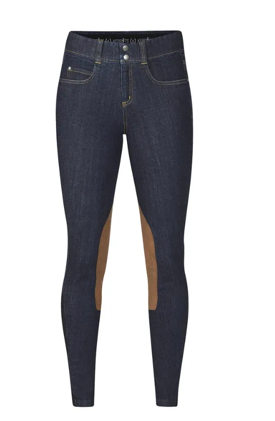 Ladies Kerrits Stretch Denim Knee Patch Breech