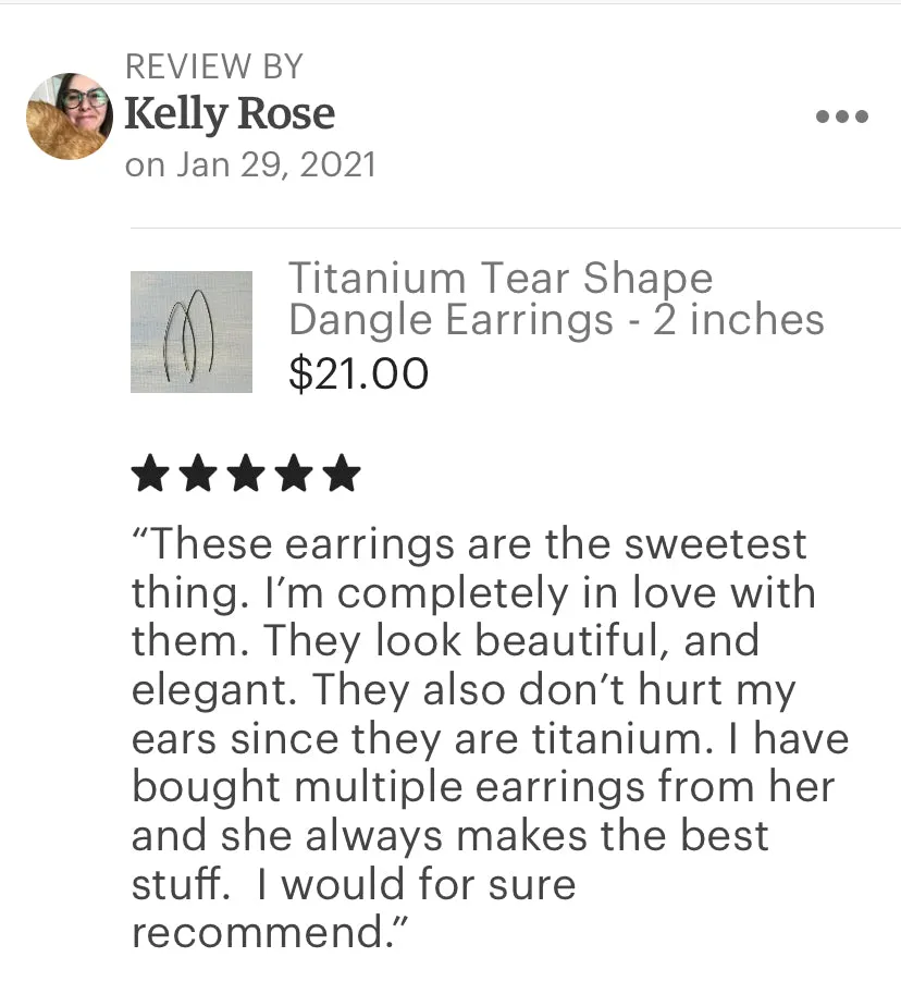 Large Titanium Hoop Earrings With Dangle Charm - 2 1/4" Wide - Nickel Free