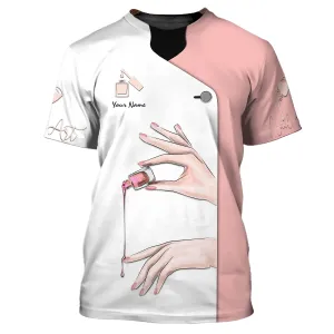 Latest Nail Artist T shirt Custom Nail Salon Uniform Manicurist Gift [Non workwear]