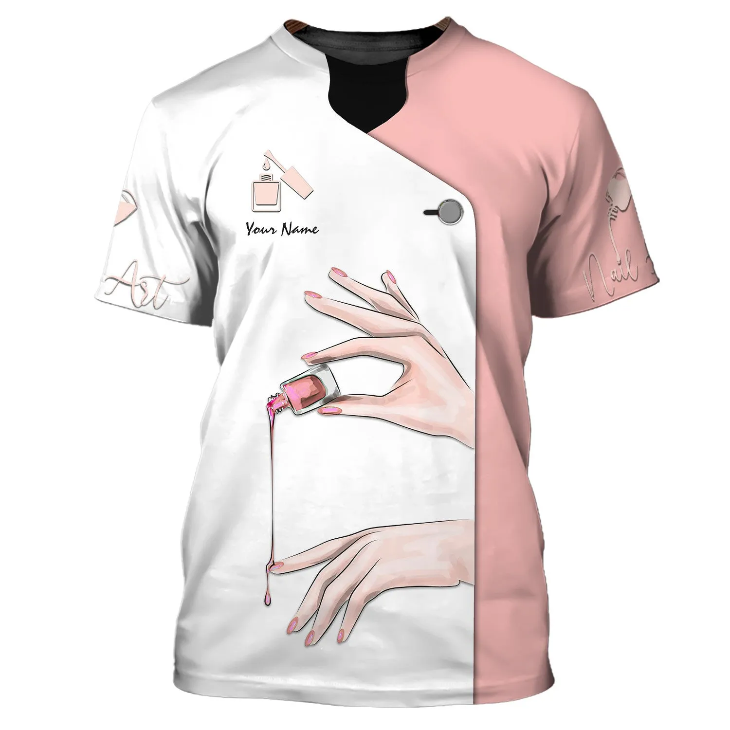 Latest Nail Artist T shirt Custom Nail Salon Uniform Manicurist Gift [Non workwear]