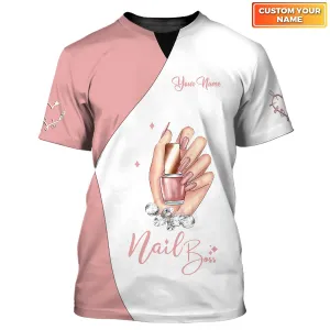Latest Nail Artist T shirt Custom Nail Salon Uniform Manicurist Tee Shirt [Non Workwear]
