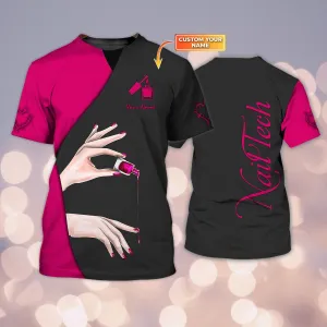Latest Nail Artist T shirt KIMONO MIX Custom Nail Salon Uniform Manicurist Gift [Non Workwear]