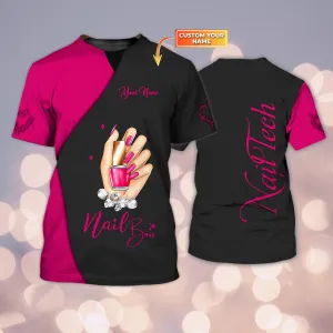 Latest Nail Artist T shirt KIMONO MIX Custom Nail Salon Uniform Manicurist Gift  [Non Workwear]