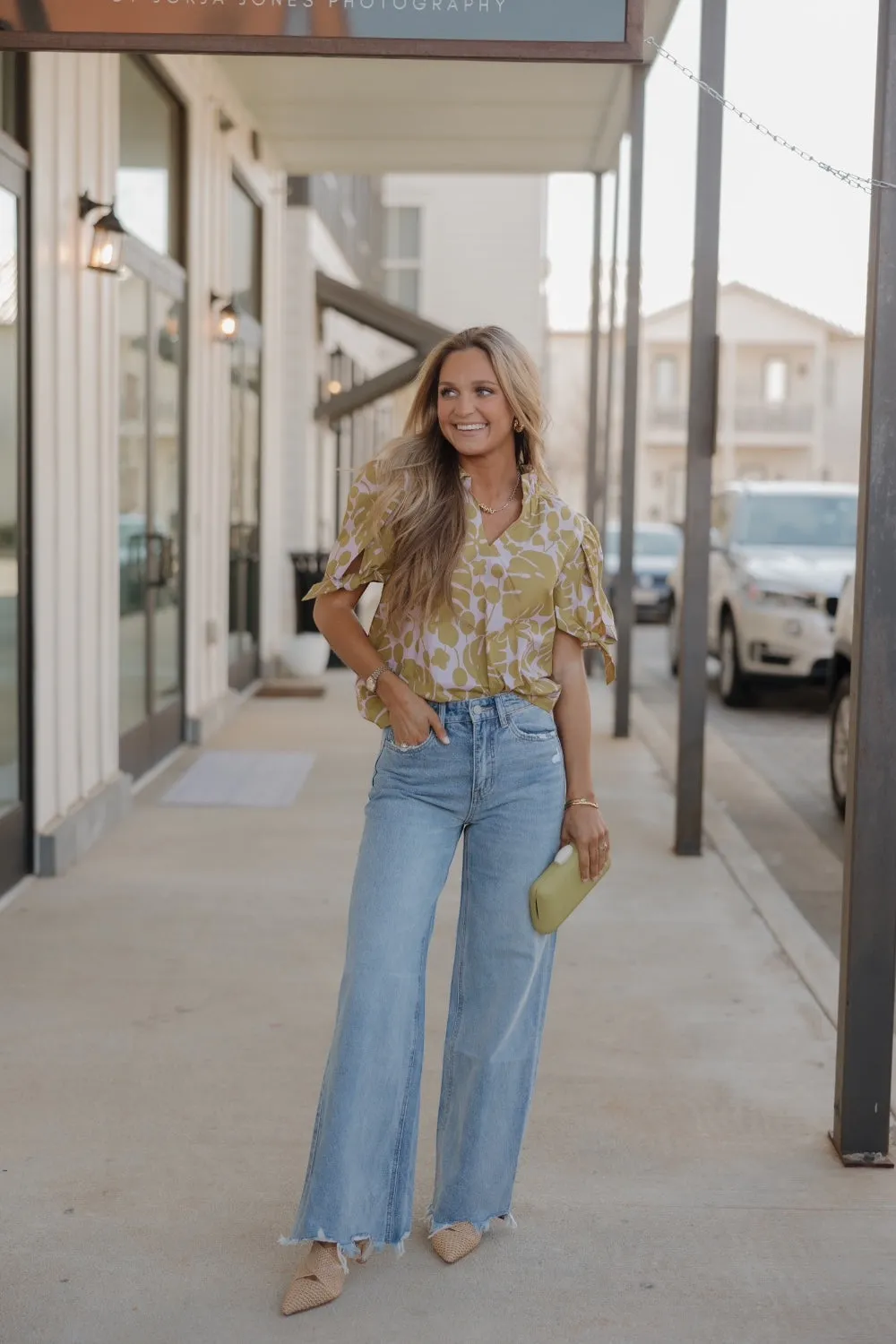Lavender & Sage Print Top (XS-XL)