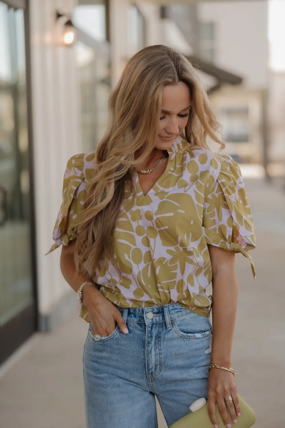 Lavender & Sage Print Top (XS-XL)