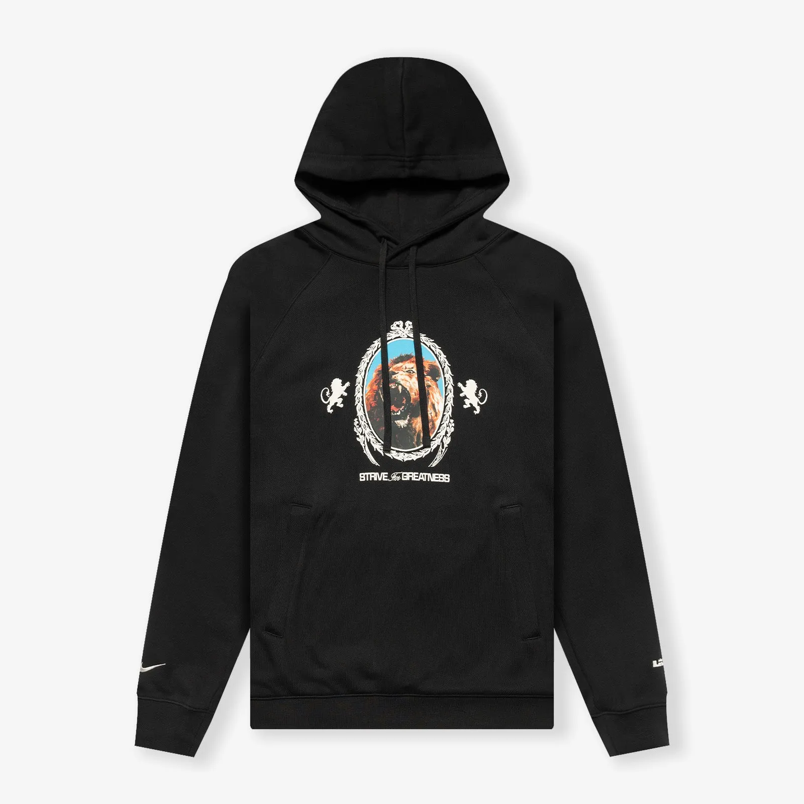 LeBron 'Strive For Greatness' Lion Fleece Hoodie - Black
