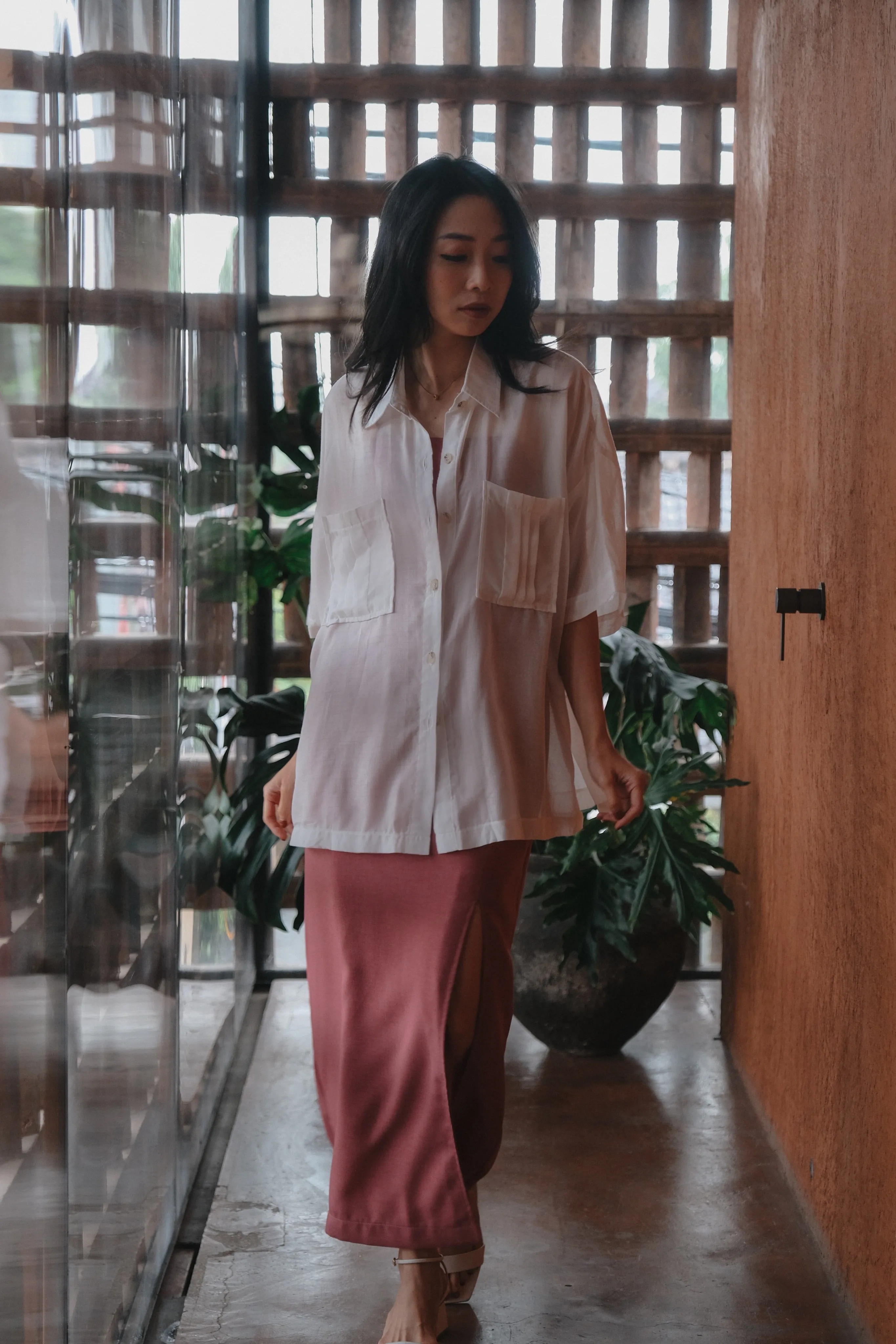 LEISURE TOP IN FROSTY WHITE