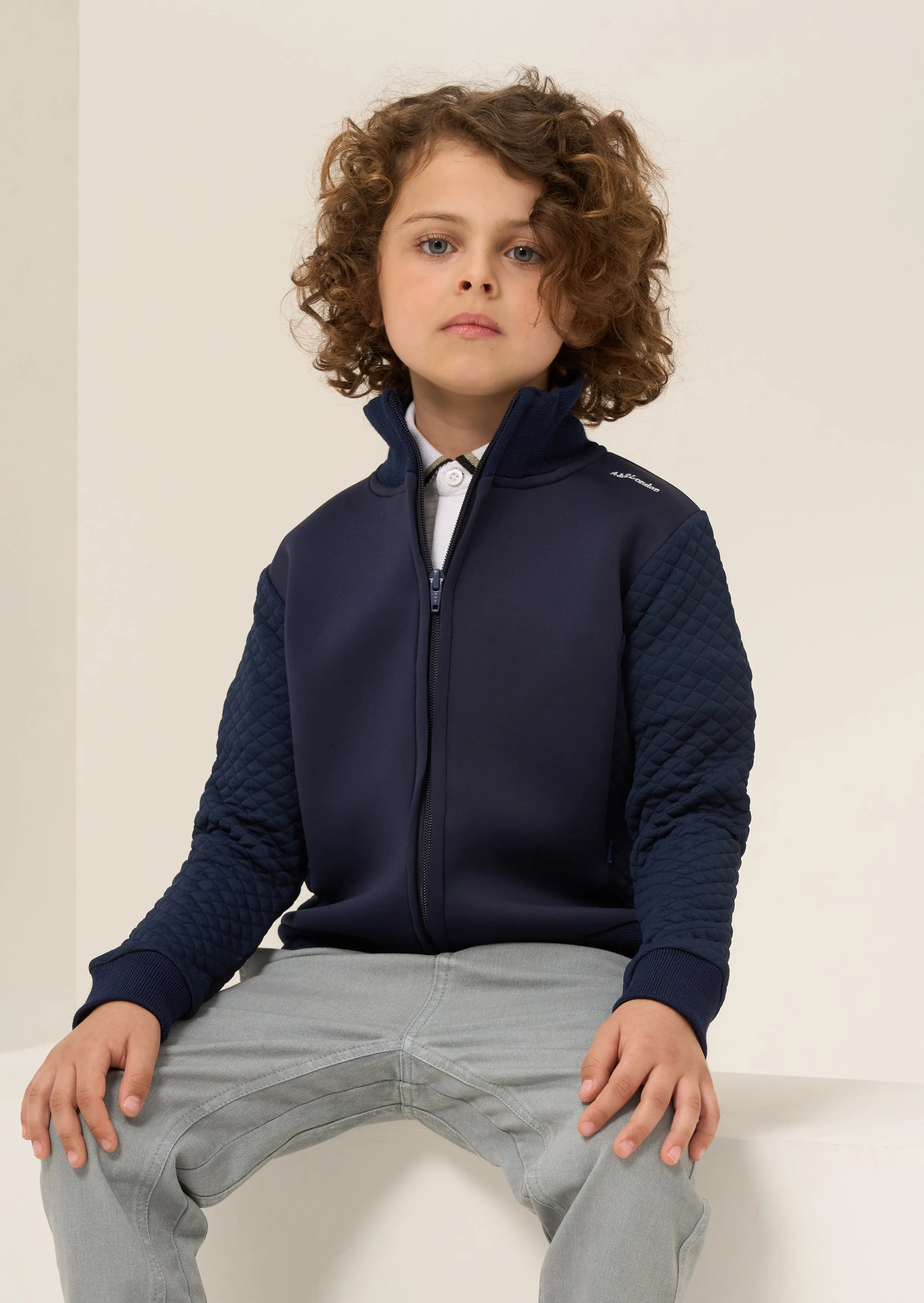 Leo Navy Quilted Jacket